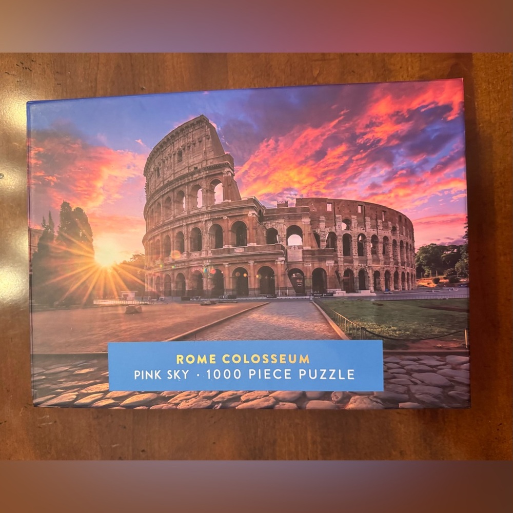 Rome Colosseum Pink Sky 1000 Piece Puzzle